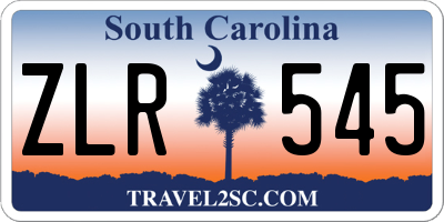 SC license plate ZLR545
