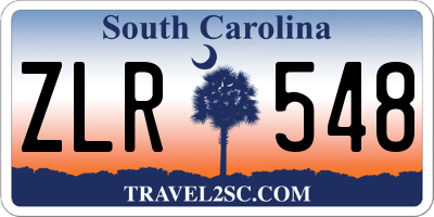 SC license plate ZLR548