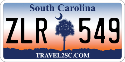 SC license plate ZLR549