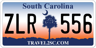 SC license plate ZLR556