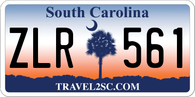 SC license plate ZLR561