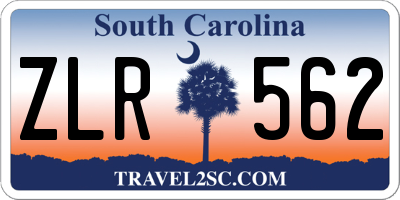 SC license plate ZLR562