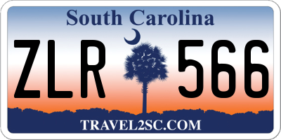 SC license plate ZLR566