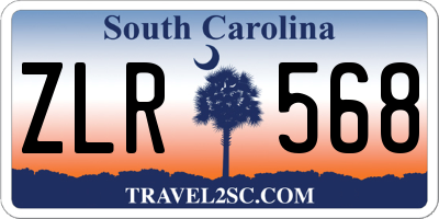 SC license plate ZLR568