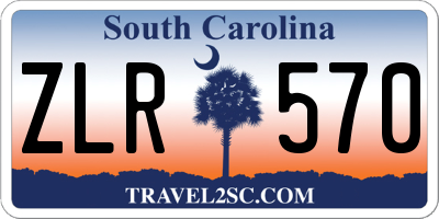 SC license plate ZLR570