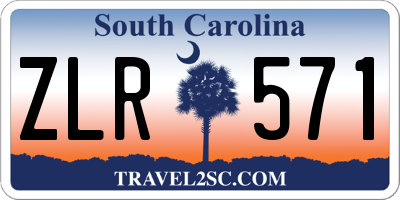SC license plate ZLR571