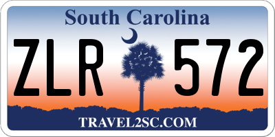 SC license plate ZLR572