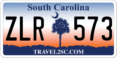 SC license plate ZLR573