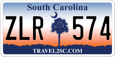 SC license plate ZLR574