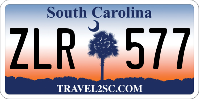 SC license plate ZLR577