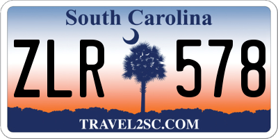SC license plate ZLR578