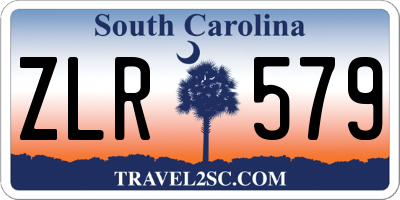 SC license plate ZLR579