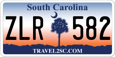SC license plate ZLR582