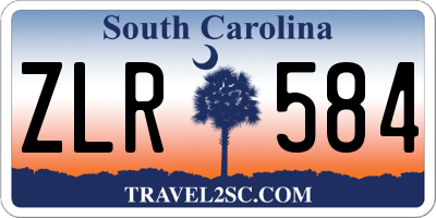 SC license plate ZLR584