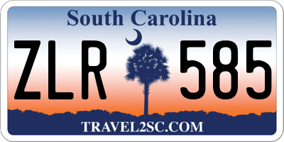 SC license plate ZLR585