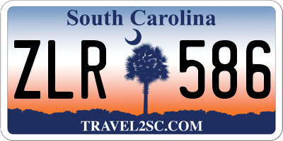 SC license plate ZLR586