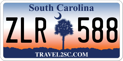 SC license plate ZLR588