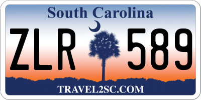 SC license plate ZLR589