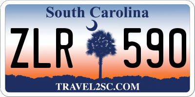 SC license plate ZLR590