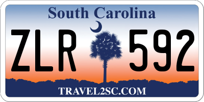 SC license plate ZLR592