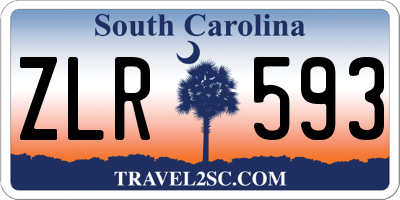 SC license plate ZLR593