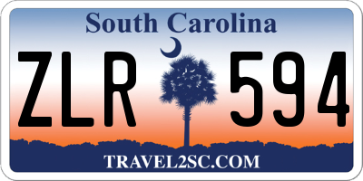 SC license plate ZLR594