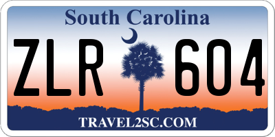 SC license plate ZLR604
