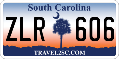 SC license plate ZLR606