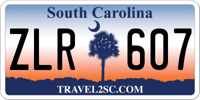 SC license plate ZLR607
