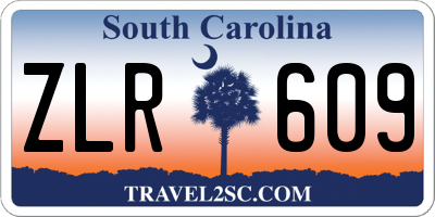 SC license plate ZLR609