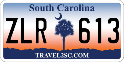 SC license plate ZLR613