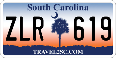 SC license plate ZLR619