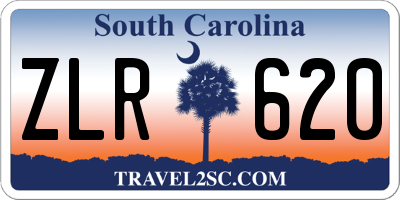 SC license plate ZLR620