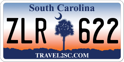 SC license plate ZLR622