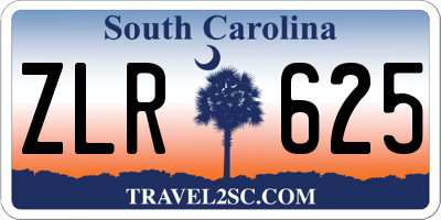 SC license plate ZLR625