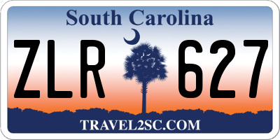SC license plate ZLR627
