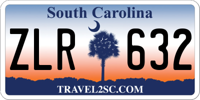 SC license plate ZLR632
