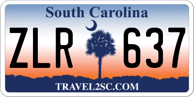 SC license plate ZLR637