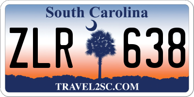 SC license plate ZLR638