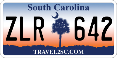 SC license plate ZLR642