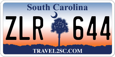SC license plate ZLR644