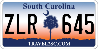 SC license plate ZLR645