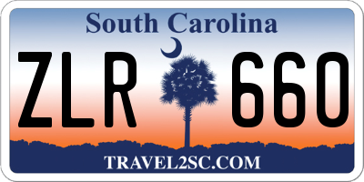 SC license plate ZLR660