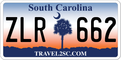 SC license plate ZLR662