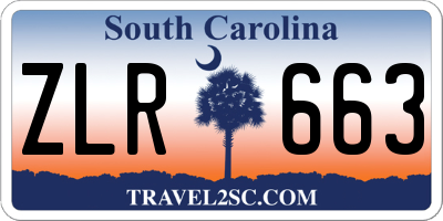 SC license plate ZLR663