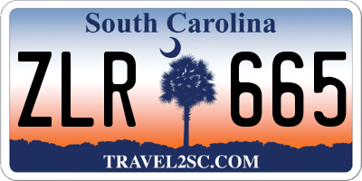 SC license plate ZLR665