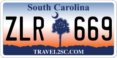 SC license plate ZLR669