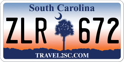 SC license plate ZLR672