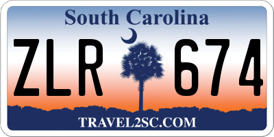 SC license plate ZLR674