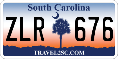 SC license plate ZLR676